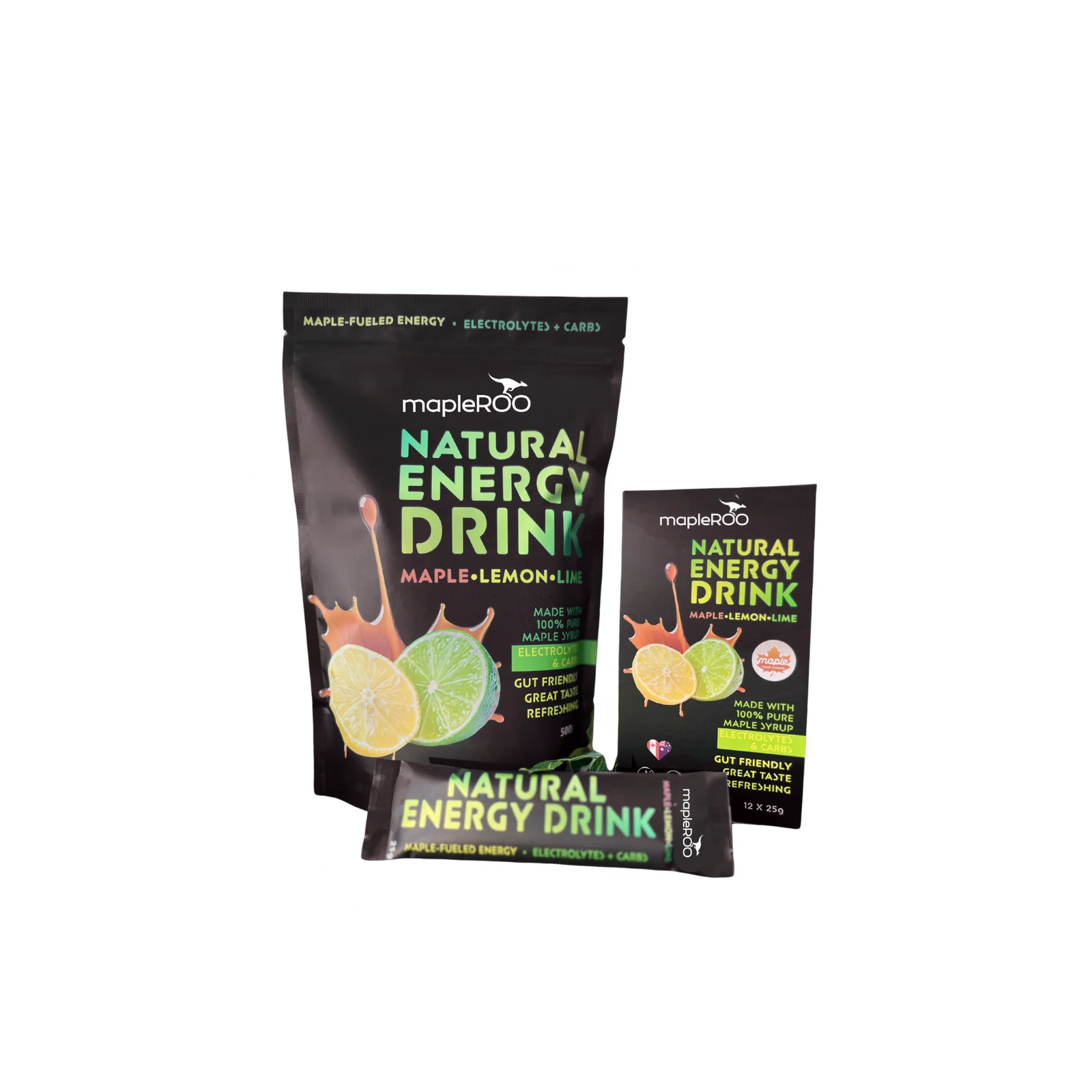 MAPLEROO DRINK MIX - Lemon-Lime Natural Maple Energy Drink