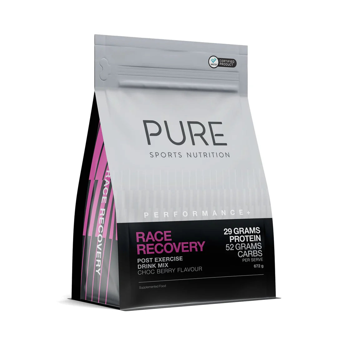 PURE SPORTS NUTRITION PERFORMANCE + RACE RECOVERY                         POST EXERCISE DRINK MIX (Choc Berry Flavour)