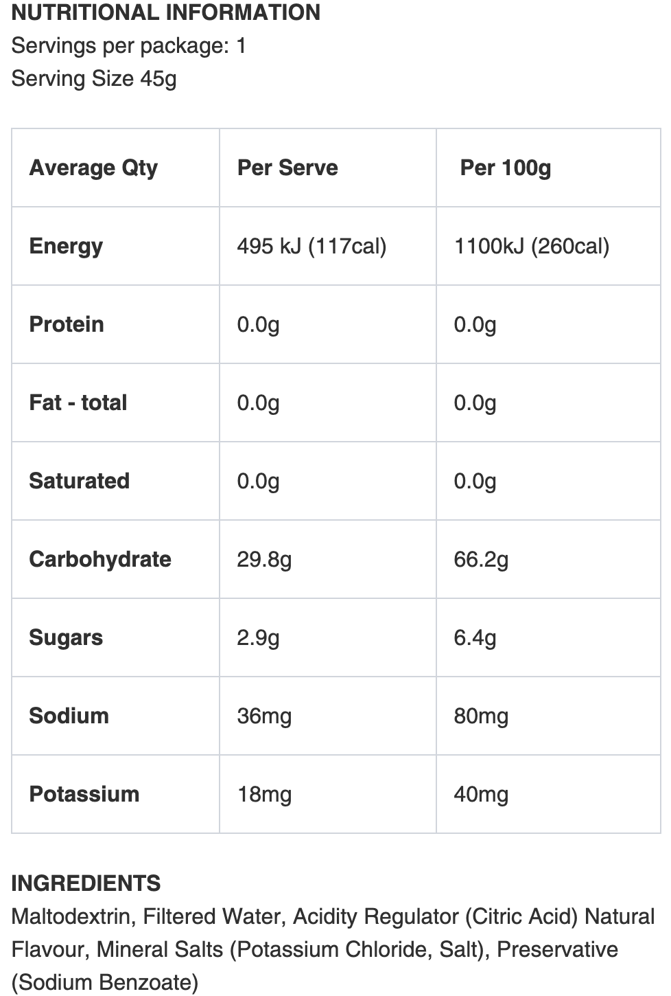 KODA NUTRITION - GELS