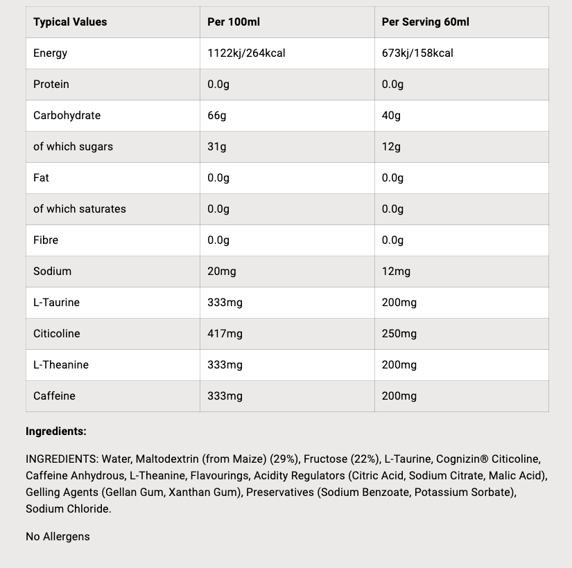 SIS GEL BETA FUEL+ NOOTROPICS