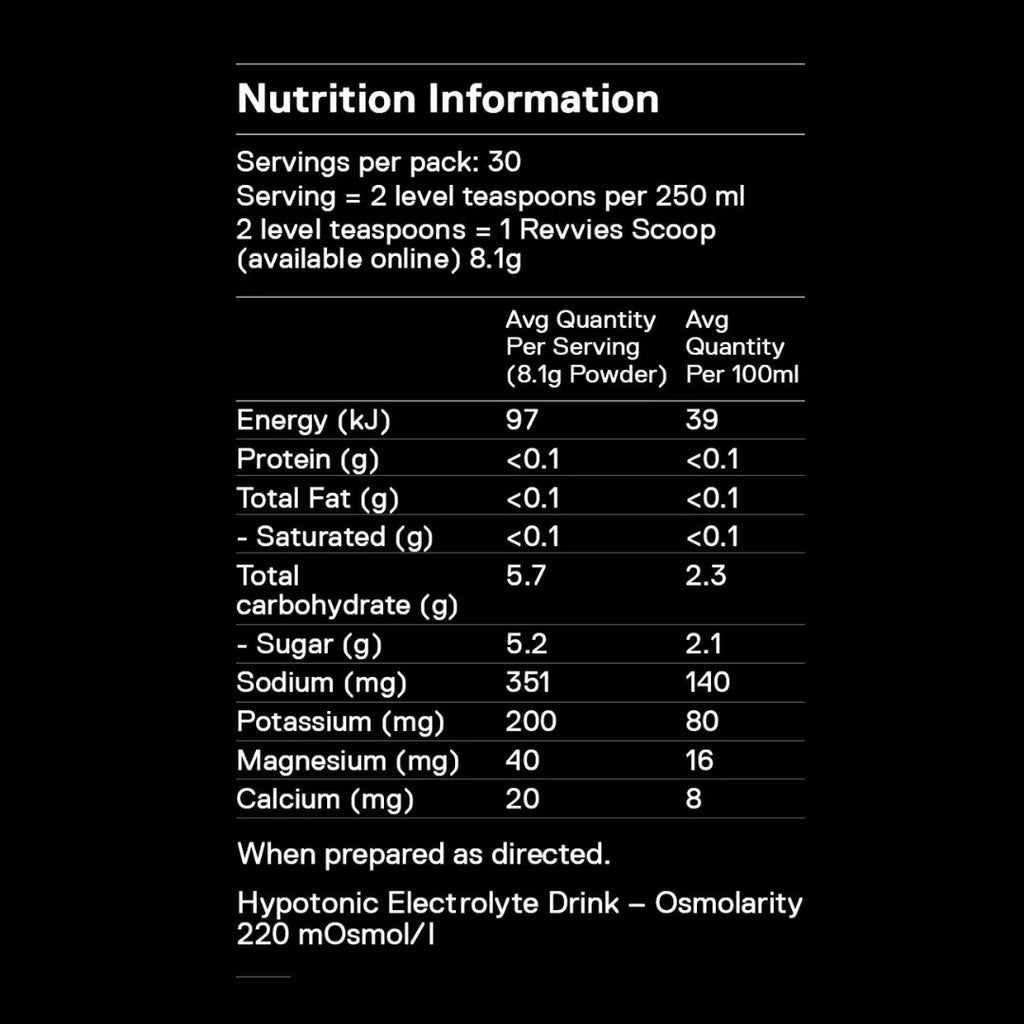 Revvies Electrolytes - Hypotonic Electrolyte Drink
